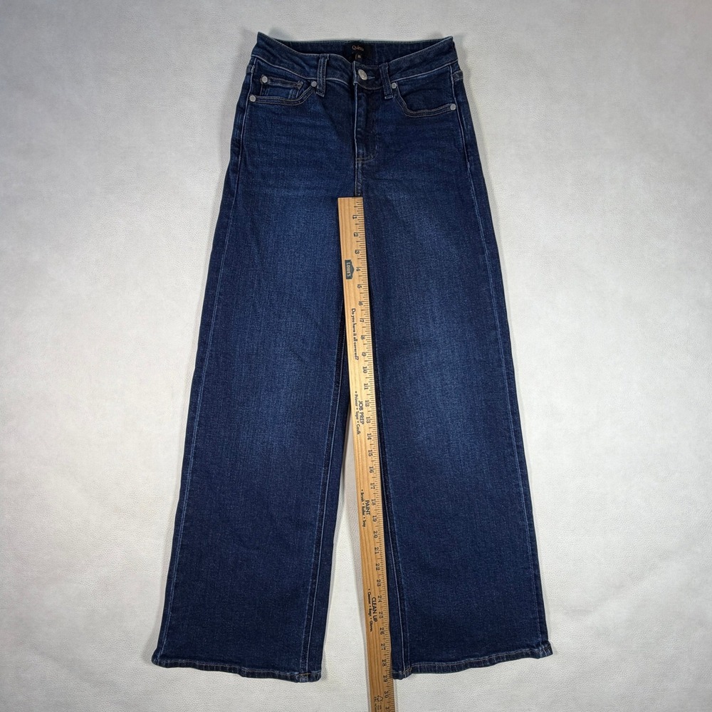 Quince Organic Cotton High Rise Wide Leg Jeans Dark Wash Womens Size 25 CZRY001 - Picture 5 of 11
